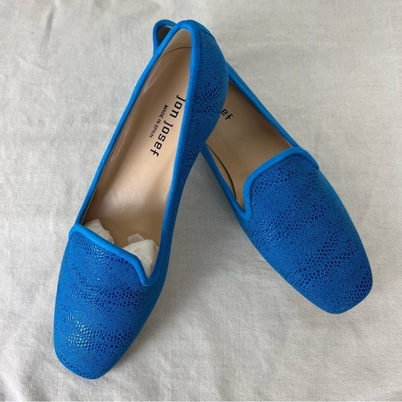 Jon Josef | Pluto Karina Turquesa Texture Flat Loafers Turquoise Blue | 8 - Picture 2 of 7